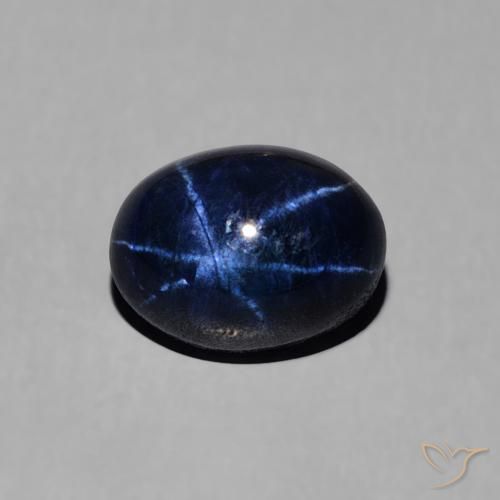 1.68ct Naturel Bleu foncé Saphir étoilé, ovale, Opaque