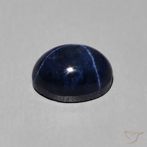 Saphir étoilé Bleu foncé naturelle ovale, 1.68 ct, Opaque