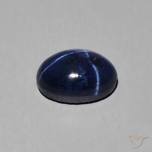Saphir étoilé Bleu marine naturelle ovale, 1.36 ct, Opaque