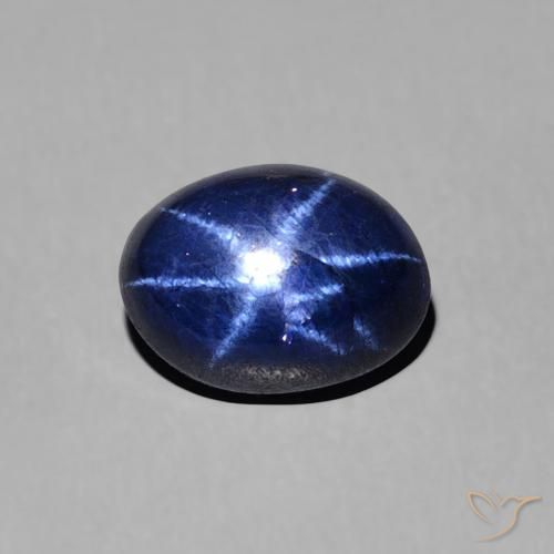 1.95ct Naturel Bleu marine Saphir étoilé, ovale, Opaque