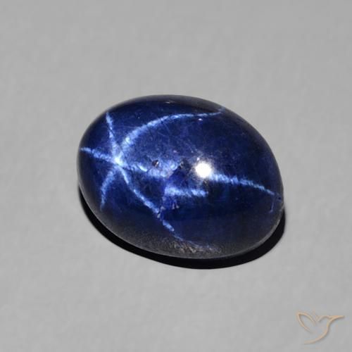 Saphir étoilé Bleu marine naturelle ovale, 1.95 ct, Opaque