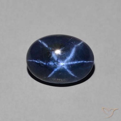 1.57ct Naturel Bleu foncé Saphir étoilé, ovale, Opaque