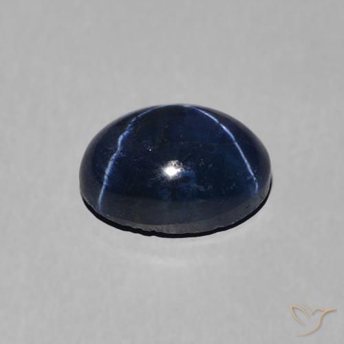 Saphir étoilé Bleu foncé naturelle ovale, 1.57 ct, Opaque