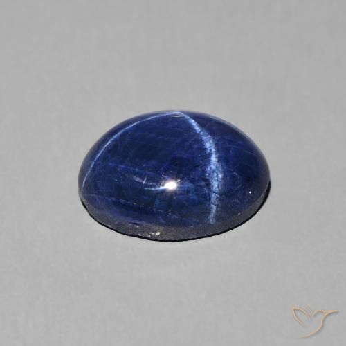 Saphir étoilé Bleu foncé naturelle ovale, 1.89 ct, Opaque