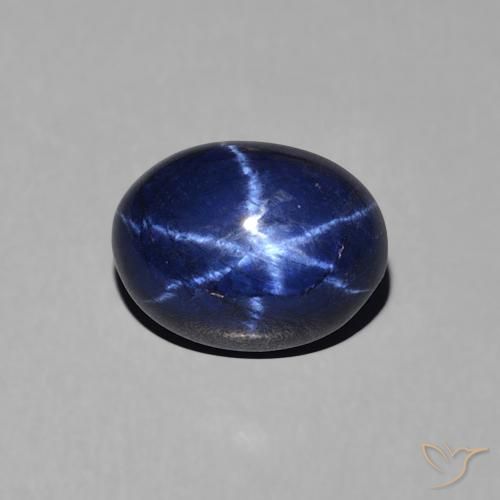 1.88ct Naturel Bleu marine Saphir étoilé, ovale, Opaque