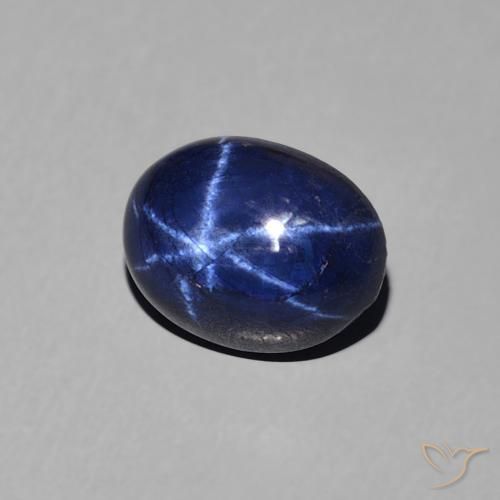 Saphir étoilé Bleu marine naturelle ovale, 1.88 ct, Opaque