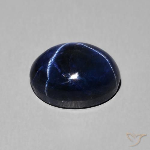 Saphir étoilé Bleu foncé naturelle ovale, 3.46 ct, Opaque
