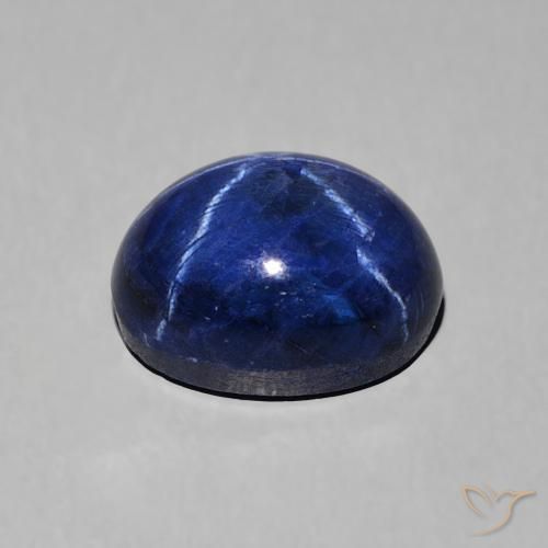 Saphir étoilé Bleu foncé naturelle ovale, 3.65 ct, Opaque