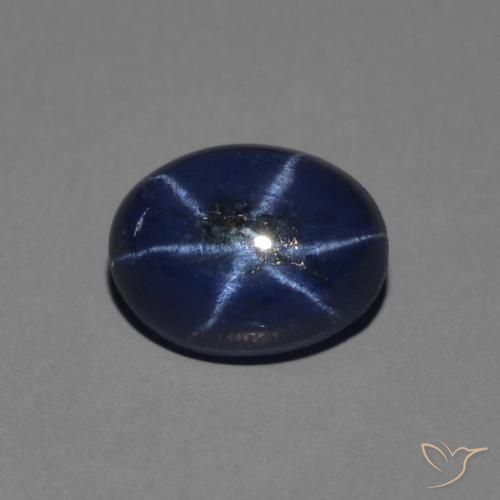 Saphir étoilé Bleu foncé naturelle ovale, 1.49 ct, Opaque