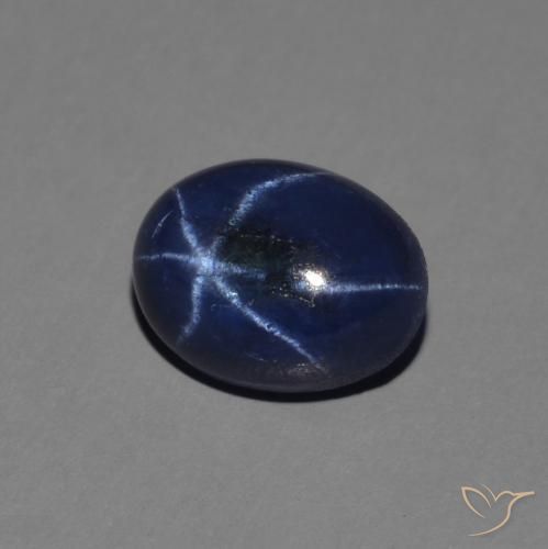 Saphir étoilé Bleu foncé naturelle ovale, 1.49 ct, Opaque