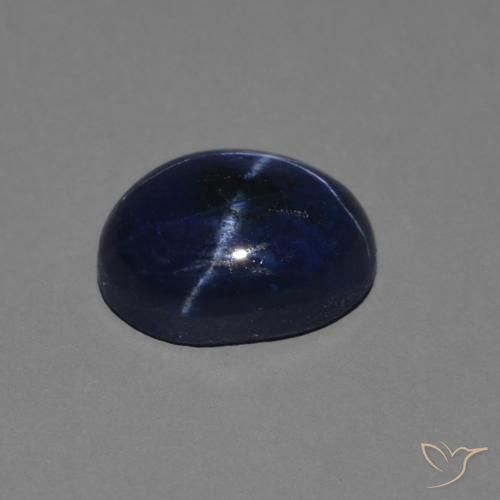 Saphir étoilé Bleu foncé naturelle ovale, 1.49 ct, Opaque
