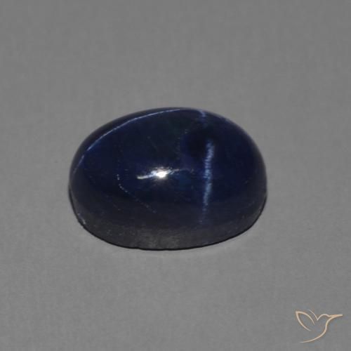 Saphir étoilé Bleu foncé naturelle ovale, 1.76 ct, Opaque