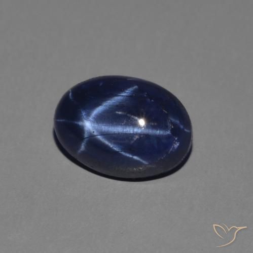 Saphir étoilé Bleu foncé naturelle ovale, 1.39 ct, Opaque