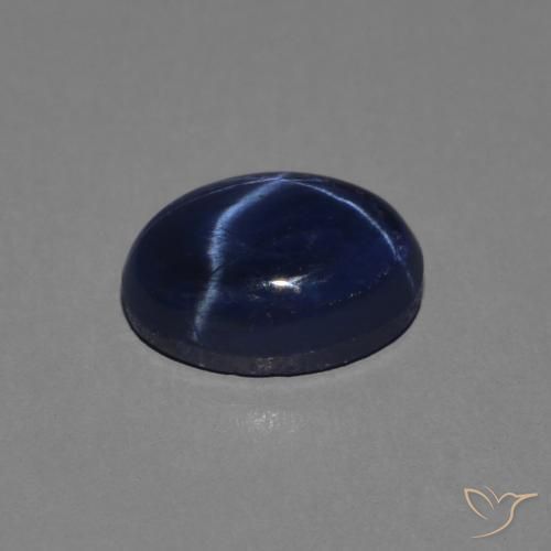 Saphir étoilé Bleu foncé naturelle ovale, 1.39 ct, Opaque
