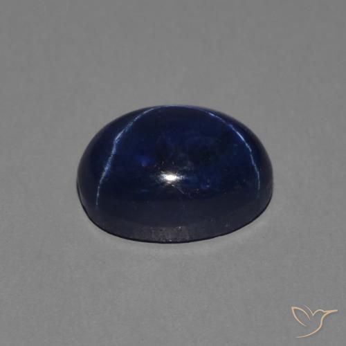 Saphir étoilé Bleu foncé naturelle ovale, 1.64 ct, Opaque