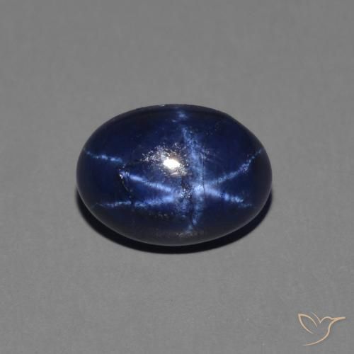 Saphir étoilé Bleu foncé naturelle ovale, 1.45 ct, Opaque