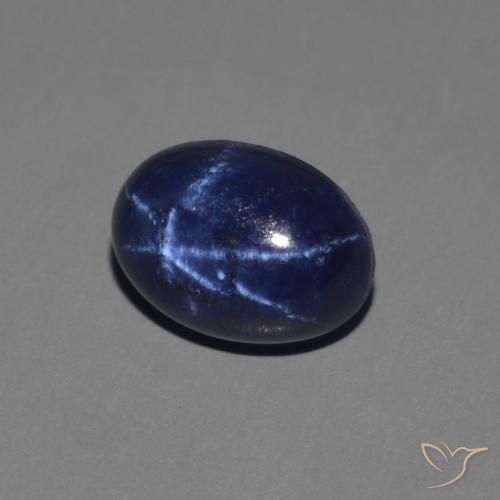 Saphir étoilé Bleu foncé naturelle ovale, 1.45 ct, Opaque