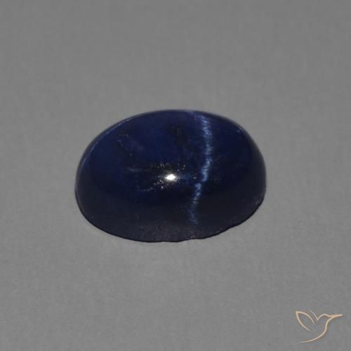 Saphir étoilé Bleu foncé naturelle ovale, 1.45 ct, Opaque