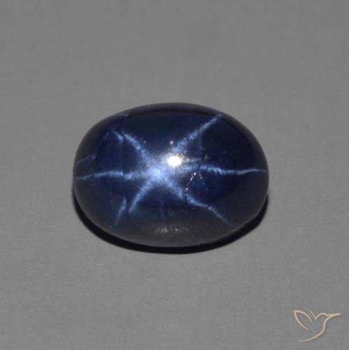 1.77ct Naturel Bleu foncé Saphir étoilé, ovale, Opaque