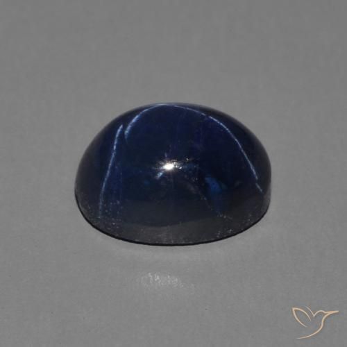 Saphir étoilé Bleu foncé naturelle ovale, 1.77 ct, Opaque