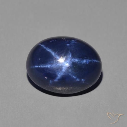 2.44ct Naturel Bleu foncé Saphir étoilé, ovale, Opaque