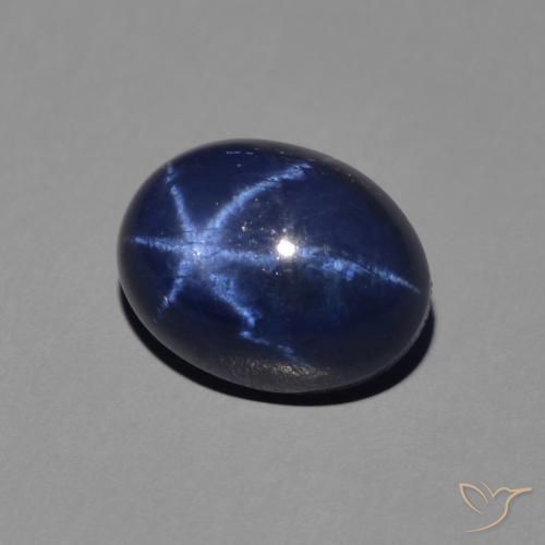 Saphir étoilé Bleu foncé naturelle ovale, 2.44 ct, Opaque