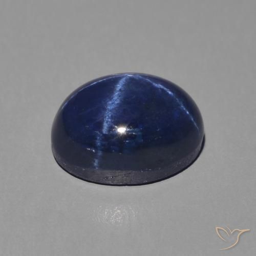 Saphir étoilé Bleu foncé naturelle ovale, 2.44 ct, Opaque