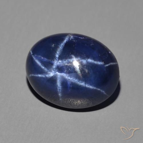 Saphir étoilé Bleu foncé naturelle ovale, 3.06 ct, Opaque
