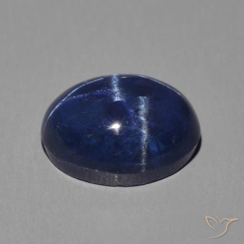 Saphir étoilé Bleu foncé naturelle ovale, 3.06 ct, Opaque