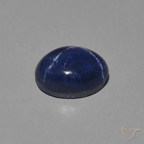Saphir étoilé Bleu foncé naturelle ovale, 1.47 ct, Opaque