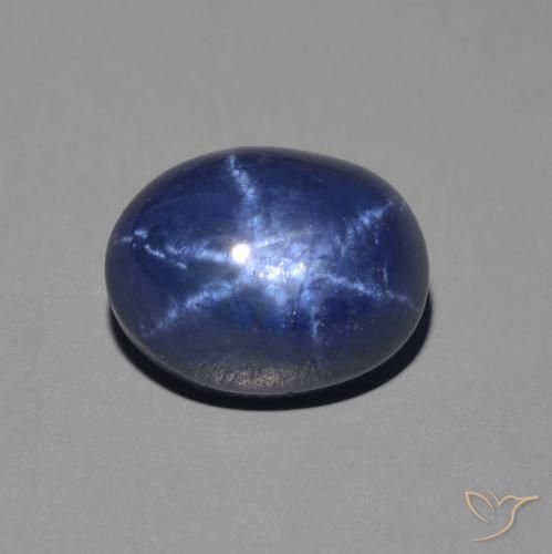 2.50ct Naturel Bleu foncé Saphir étoilé, ovale, Opaque