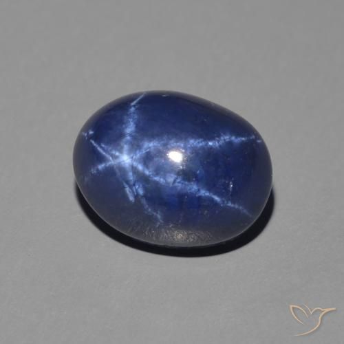 Saphir étoilé Bleu foncé naturelle ovale, 2.50 ct, Opaque