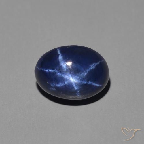 1.60ct Naturel Bleu foncé Saphir étoilé, ovale, Opaque