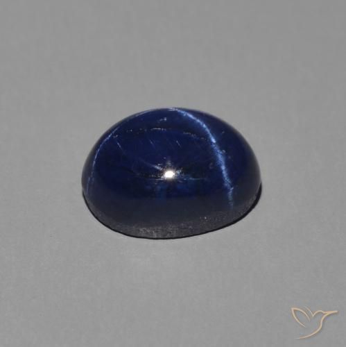 Saphir étoilé Bleu foncé naturelle ovale, 1.60 ct, Opaque