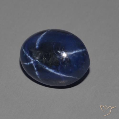 Saphir étoilé Bleu foncé naturelle ovale, 2.89 ct, Opaque