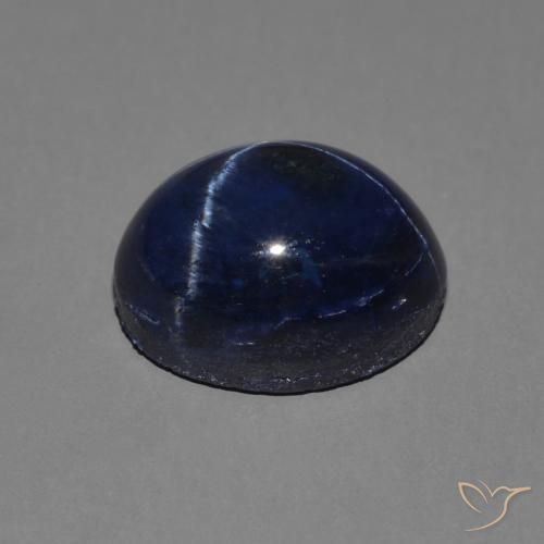 Saphir étoilé Bleu marine naturelle ovale, 3.60 ct, Opaque
