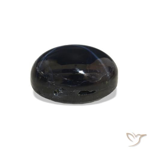Saphir étoilé Bleu foncé naturelle Coupe ovale, 4.64 ct, Opaque