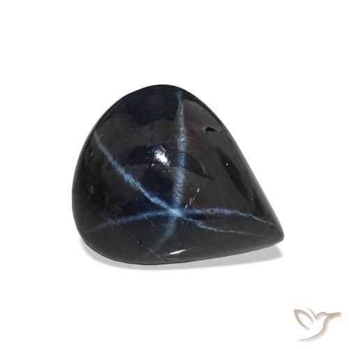 Saphir étoilé Bleu marine profond naturelle En forme de poire, 3.94 ct, Opaque