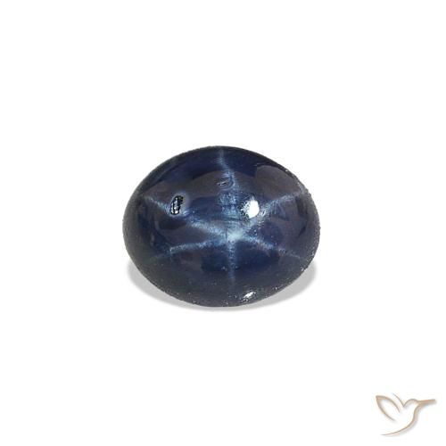 Saphir étoilé Bleu marine profond naturelle Coupe ovale, 0.56 ct, Opaque