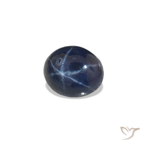 Saphir étoilé Bleu marine profond naturelle Coupe ovale, 0.56 ct, Opaque