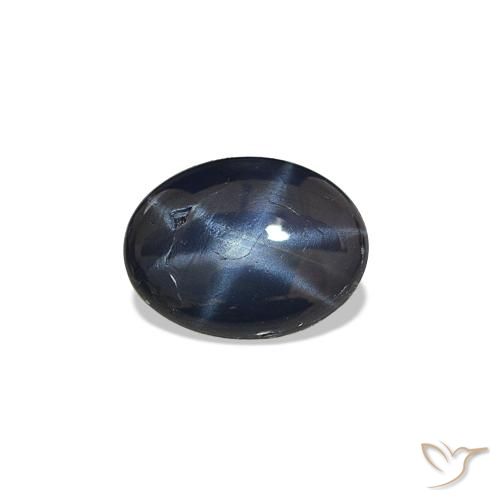 1.36ct Bleu foncé Saphir étoilé, ovale, Opaque