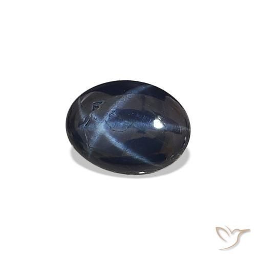 Saphir étoilé Bleu foncé naturelle Coupe ovale, 1.36 ct, Opaque