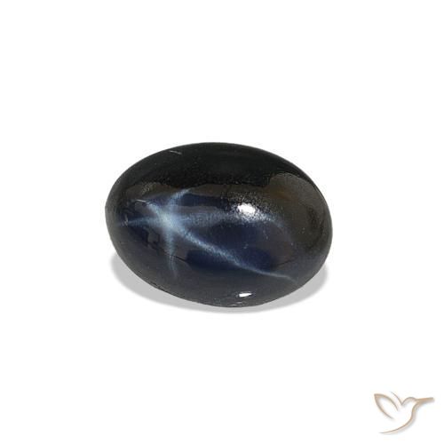 Saphir étoilé Bleu foncé naturelle Coupe ovale, 1.85 ct, Opaque