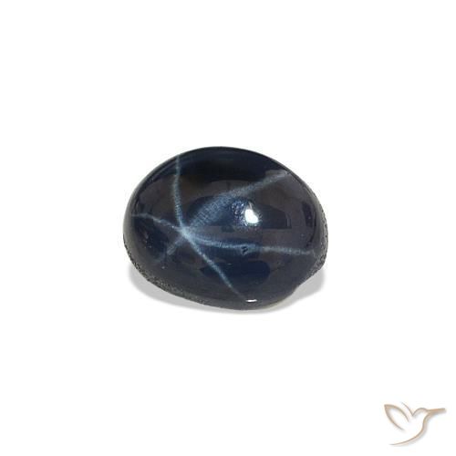 Saphir étoilé Bleu nuit naturelle Coupe ovale, 0.68 ct, Opaque