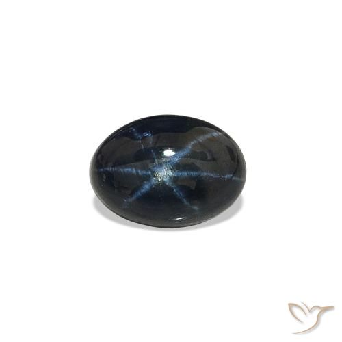 Saphir étoilé Bleu foncé naturelle Coupe ovale, 0.81 ct, Opaque