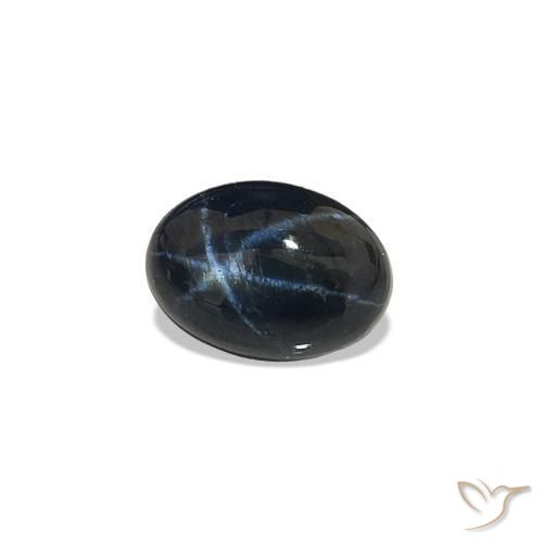 Saphir étoilé Bleu foncé naturelle Coupe ovale, 0.81 ct, Opaque