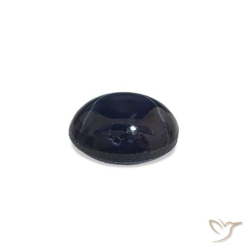 Saphir étoilé Bleu marine profond naturelle Coupe ovale, 0.55 ct, Opaque