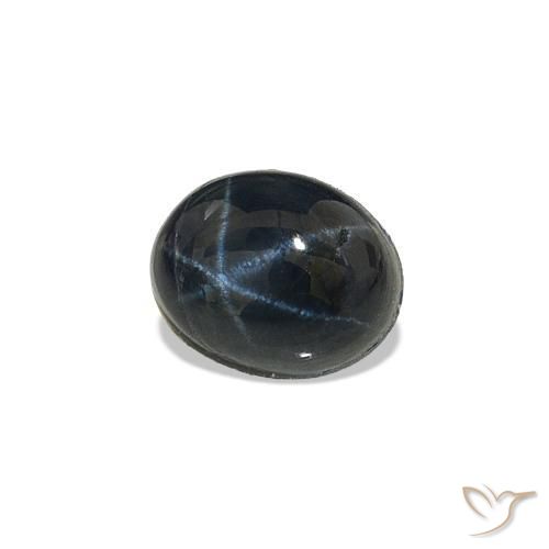 Saphir étoilé Bleu nuit naturelle Coupe ovale, 0.90 ct, Opaque