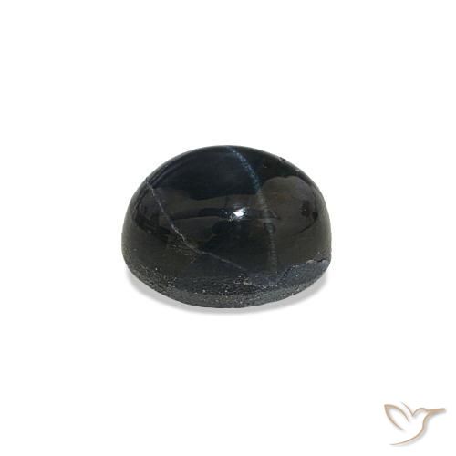 Saphir étoilé Bleu nuit naturelle Coupe ovale, 0.90 ct, Opaque