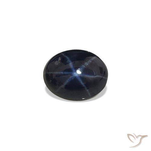 Saphir étoilé Bleu foncé naturelle Coupe ovale, 0.65 ct, Opaque